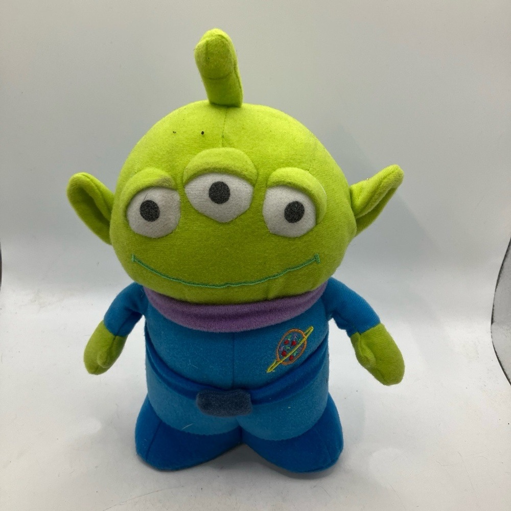 Disney Plush Toy Green Blue Alien Spacesuit‎ Character 3 Eyes Whimsical Playroom